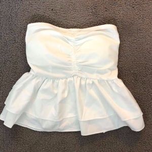 Nasty Gal Strapless Peplum Top